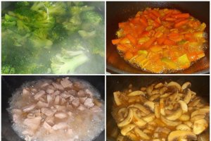 Piept de pui cu legume la wok