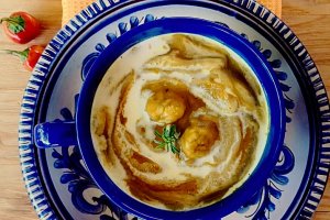 Supa crema de dovleac, cu castane