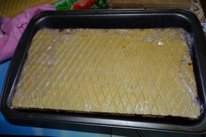 Desert prajitura cu foi de napolitana