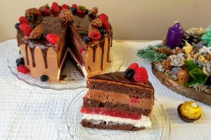 Desert tort Rocher, cu fructe