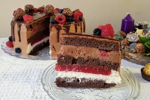 Desert tort Rocher, cu fructe