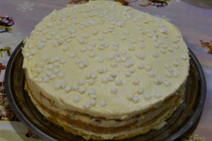 Desert tort cu fructe si aroma de cocos