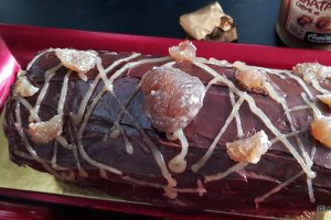 Desert buturuga cu ciocolata si crema de castane (fara gluten, low carb)