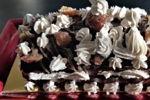 Desert buturuga cu ciocolata si crema de castane (fara gluten, low carb)