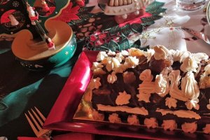 Desert buturuga cu ciocolata si crema de castane (fara gluten, low carb)
