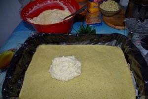 Desert prajitura cu crema de vanilie si crema de nuci
