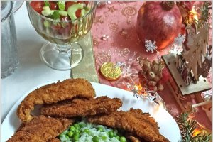 Snitele de curcan cu amestec de legume