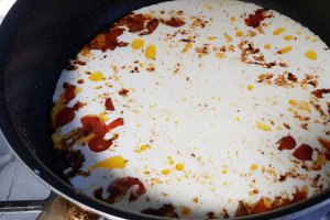 Piept de curcan in sos de smantana si urda