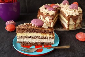 Desert tort cu crema de castane si crema de portocale - reteta nr. 1000