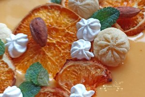 Desert tarta cu crema frangipane si orange curd