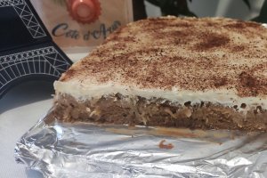 Desert prajitura cu mere si crema mousseline