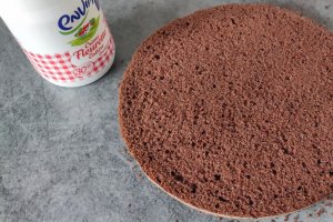 Desert tort profiterol cu ciocolata si portocale