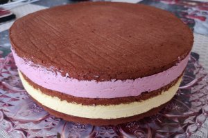 Desert tort cu crema de portocale si zmeura