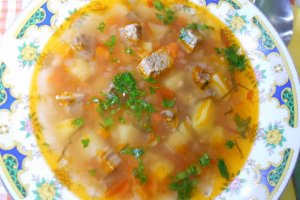 Ciorba din piept de vita, cu legume