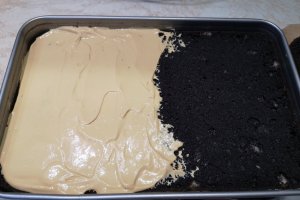 Desert prajitura cu ciocolata, caramel si mascarpone