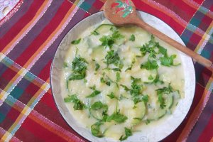 Tocanita de zucchini cu mozzarella