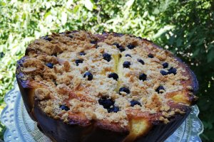Desert cu biscuiti, branza si afine