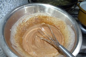 Desert cu ciocolata, zmeura si caise