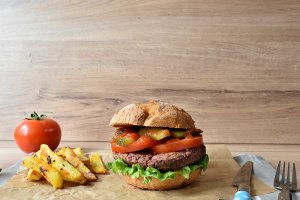 Burger de post din fasole rosie