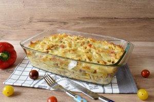 Paste gratinate cu ton si mozzarella