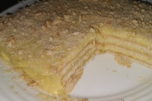 Desert fara coacere, cu crema de vanilie