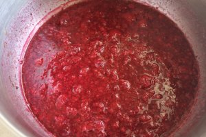 Desert prajitura cu blat de bezea, jeleu de zmeura si iaurt de mango - reteta nr. 700