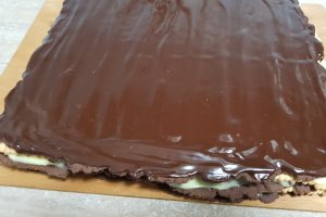 Desert prajitura cu foi de cacao si biscuiti