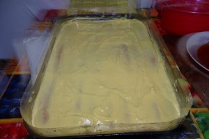 Desert prajitura cu piscoturi si doua creme