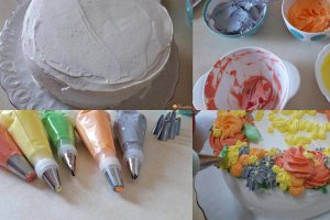 Desert tort cu cafea si crema de ciocolata cu gin