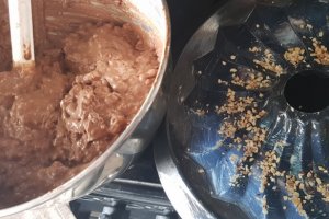 Desert prajitura/ Pasca cu ricotta si ciocolata