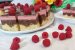 Desert prajitura marmorata cu mousse de fructe rosii si glazura de ciocolata-0