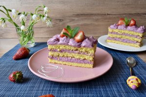 Desert prajitura cu fructe de padure si lamaie