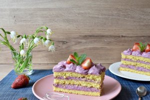 Desert prajitura cu fructe de padure si lamaie