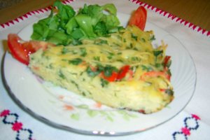 Tort de spaghete la tigaie