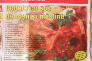 Cotlete cu sos de rosii si masline