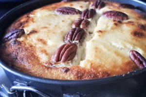 Desert cheesecake cu ricotta si cocos