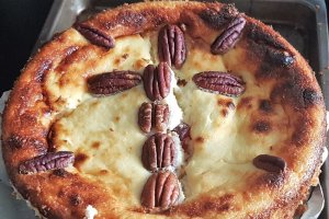 Desert cheesecake cu ricotta si cocos