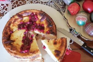 Desert cheesecake cu ricotta si cocos