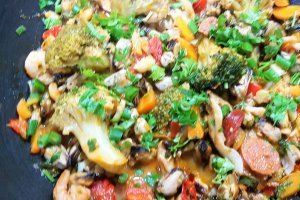 Fructe de mare cu broccoli si orez