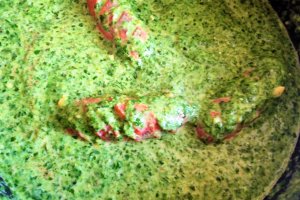 Spanac verde cu chorizo proaspat