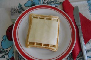 Aperitiv gofre Croque Monsieur