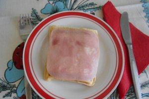 Aperitiv gofre Croque Monsieur