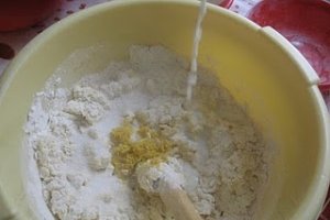 Cheese and meringue