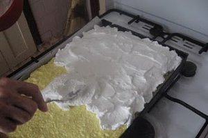 Cheese and meringue