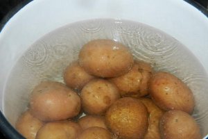Salata de cartofi cu peste afumat si ansoa