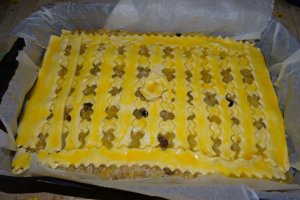 Placinta cu carne, dovlecel, mozzarella