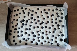 Desert prajitura cu iaurt si afine