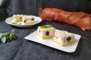 Desert prajitura cu iaurt si afine