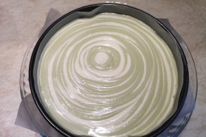 Desert matcha cheesecake