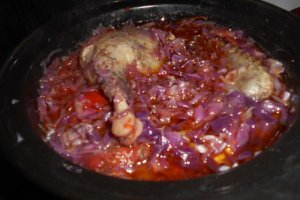 Pulpe de rata cu varza rosie la slow cooker Crock Pot